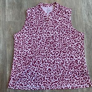 Nike Dri- Fit burgundy and white tank